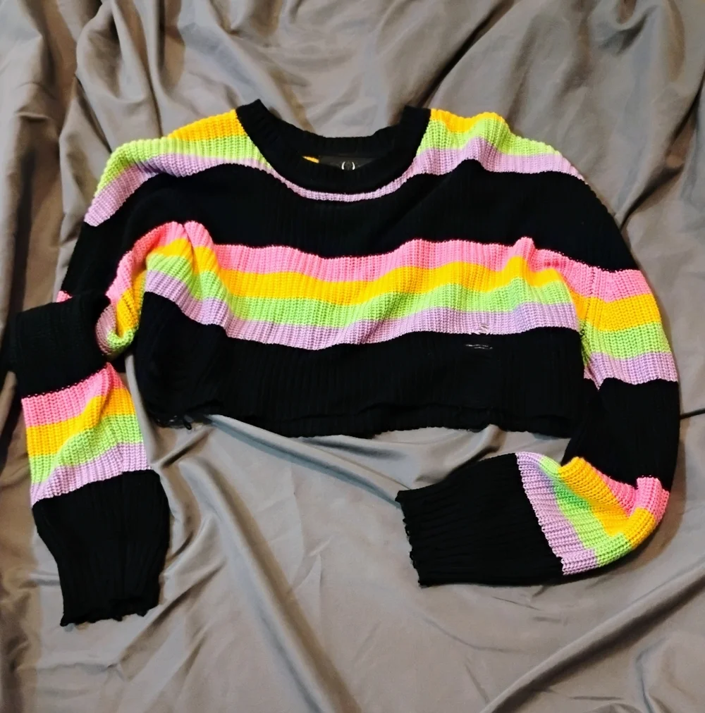 Killstar Multicolor Striped Sweater - Picture 7 of 8